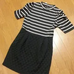 新品☆ブラックボーダーワンピース・イング・セシル・好きな方