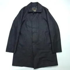 に*ぴ様 587 マッキントッシュ シルク混 ステンカラーコート メンズ チャコ