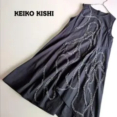 ケイコ キシꕤ変形 アシンメトリー ノースリーブワンピース オーバーサイズ