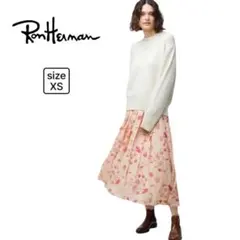 極美品✨️【Ron Herman】シーライフ総柄 プリーツマキシスカート ピンクのサムネイル