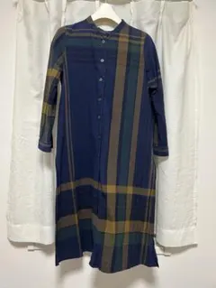 【サニークラウズ】 ドデカいチェックの切り込みチュニック　フェリシモ　サイズMP