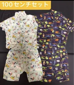 お値下げ！可愛い恐竜＆ヨット　半袖パジャマ上下セット　2点セット　100センチ