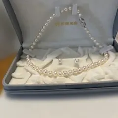 田崎真珠 パールネックレス & K14WG ピアス セット