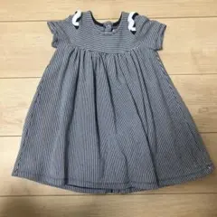 ストライプ柄リボン付きドレス