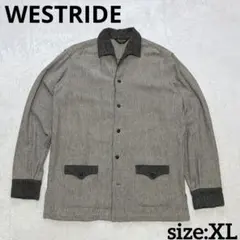 WESTRIDE スカルボタン XL アース系カラー 織柄カバーオール バイカーのサムネイル