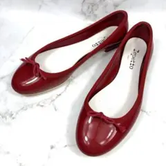 美品】Repetto レペットレッド バレエシューズ - メルカリ