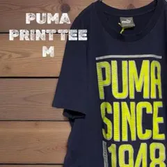 s*e様 【PUMA】ロゴプリントTシャツ M ネイビー