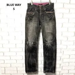 BLUE WAY アーカイブ　平成　ギャル　y2k 鬼ヒゲ　デニム　S