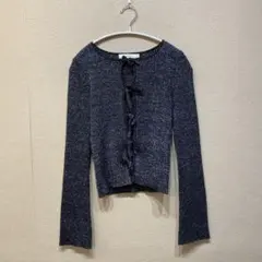 MOUSSY（マウジー）　FRONT RIBBON ニットトップス　サイズF