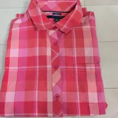 TOMMY HILFIGER ピンク系チェック L
