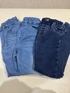 122.キッズ　ロングデニムパンツ　3色　セット