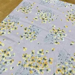 花柄　ピンク　綿麻シーチング　生地 108cm×60cm