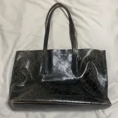 MIU MIU cracked leather tote bag archive