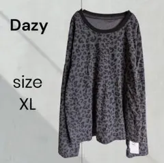Dazy タグ付き 長袖 Tシャツ カットソー XL レオパード柄 薄手