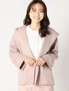 【美品】ミッシュマッシュフーディ コート ピンク M