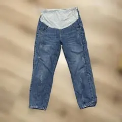 マタニティ デニムパンツ 調整可能ウエスト
