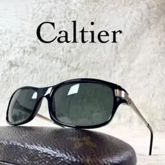 極美品　Caltier　サングラス　135　グリーンレンズ　ブラックフレームのサムネイル