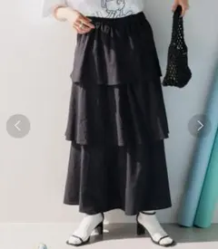 新品タグ付き CIAOPANIC TYPY 麻レーヨンティアード スカート