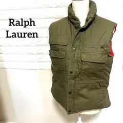 90's Ralph Lauren フード付 ダウン ハンティングベスト M
