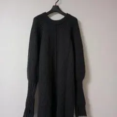 ダークグレー　 オーバーサイズ 　ニットワンピース　LL 3L