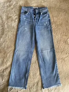 ZARA ハイウエスト ライトブルーデニム 32