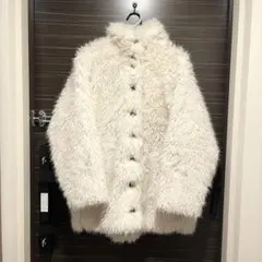 【新品未使用】Riberry ミドル丈フェイクファーAラインコート