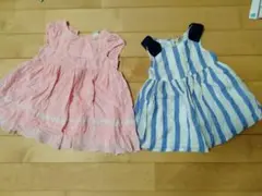 オールドネビーとpetit mainのワンピースセット