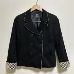 バーバリー ロンドン ジャケット ダブルブレスト 袖裏ノバチェック 160A