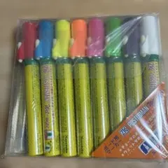 呉竹POSTERMAN ボード用マーカー　蛍光色 8本セット替芯つき 新品未使用のサムネイル
