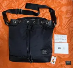 【美品】PORTER DRAWSTRING BAG(S) 2way ブラックのサムネイル
