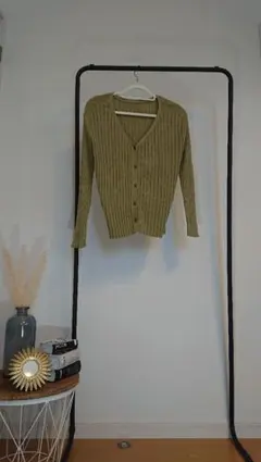 リブニットカーディガン