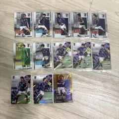 サッカー　日本代表　ウエハース　カード　13枚