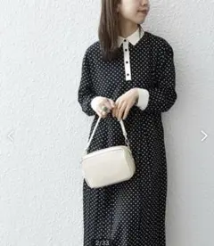 SHIPS any:ジョーゼット プリーツ バイカラー ワンピース