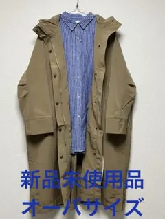 トレンチコート（オーバサイズM）フード付