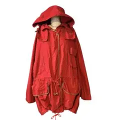 DKNY 赤 フード付き　マウンテンパーカー　オーバーサイズ　L