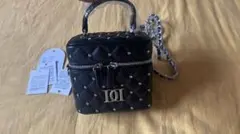 Darich キルティングビジュースクエアミニバッグ バニティ BLK