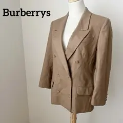 美品/稀少】Burberrys カシミヤ混 ダブルチェスターコート キャメル