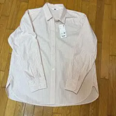 UNIQLO ピンク ストライプ 長袖シャツ L