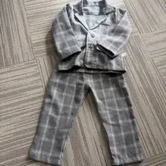 グレー系チェック フォーマルスーツ 100cm