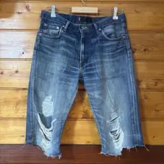 Levi's RED TAB ダメージ加工 デニム ハーフパンツ メンズのサムネイル