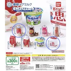 雪印メグミルク ミニチュアチャーム　乳飲料＆ヨーグルト　ガチャ　ナチュレ　恵