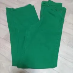 ZARAストレートパンツ グリーン M