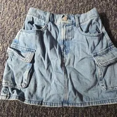 GU デニムスカート L (160)　中にズボンつき