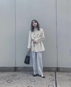 リムアーク　ストレートセンタープレスパンツ　ライトグレー　38サイズ