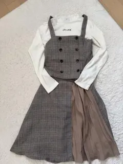 Lindsay チェック柄スカート＆トップス M(150) インナーのサムネイル