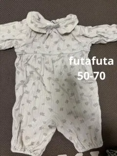 茶色ベビーロンパース花柄