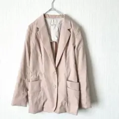 1125 フリーズマート テーラードジャケット ピンク Ｍ 薄手 春夏 ラフ