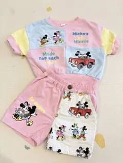 【美品】Disney baby ミッキー＆ミニー セットアップ 80cmのサムネイル
