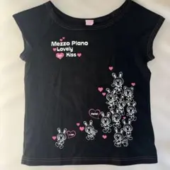 メゾピアノmezzo piano ブラック　tシャツ Lサイズ　平成