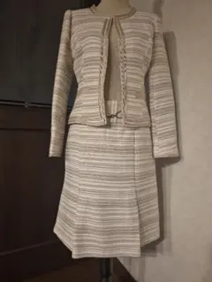 ストライプ スカートスーツ 長袖ジャケット
